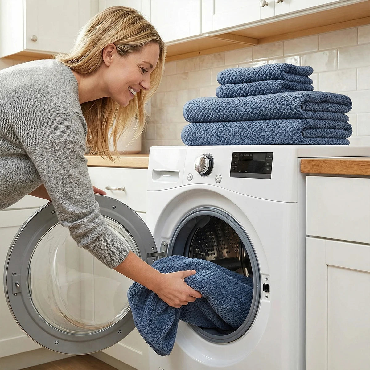 Premium Bath Hand Face Towel Set Soft Absorbent Machine Washable