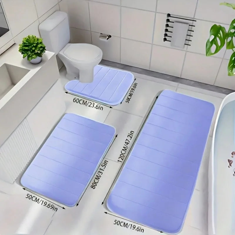 Memory Foam Bath Rug Non Slip Quick Dry Bathroom Mats