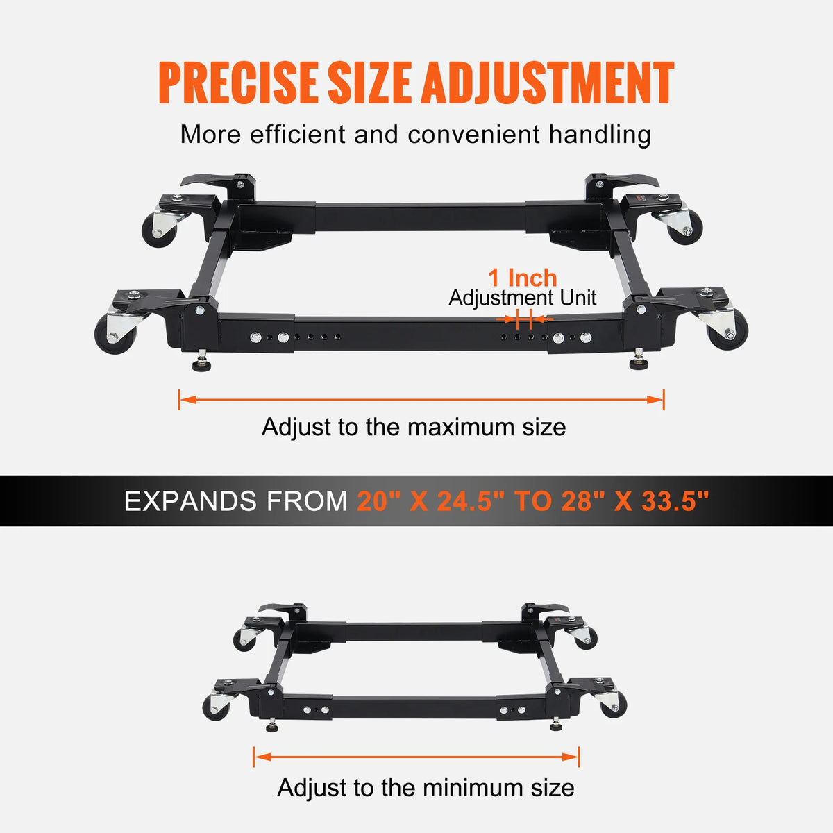 SucceBuy 1500 LB Washing Machine Stand With Adjustable Roller Base