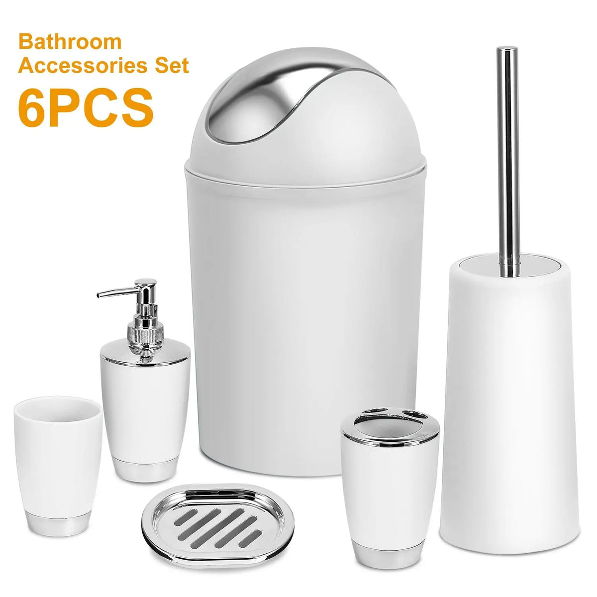 Bathroom Accessories Set With Soap Dispenser And Toothbrush Holder