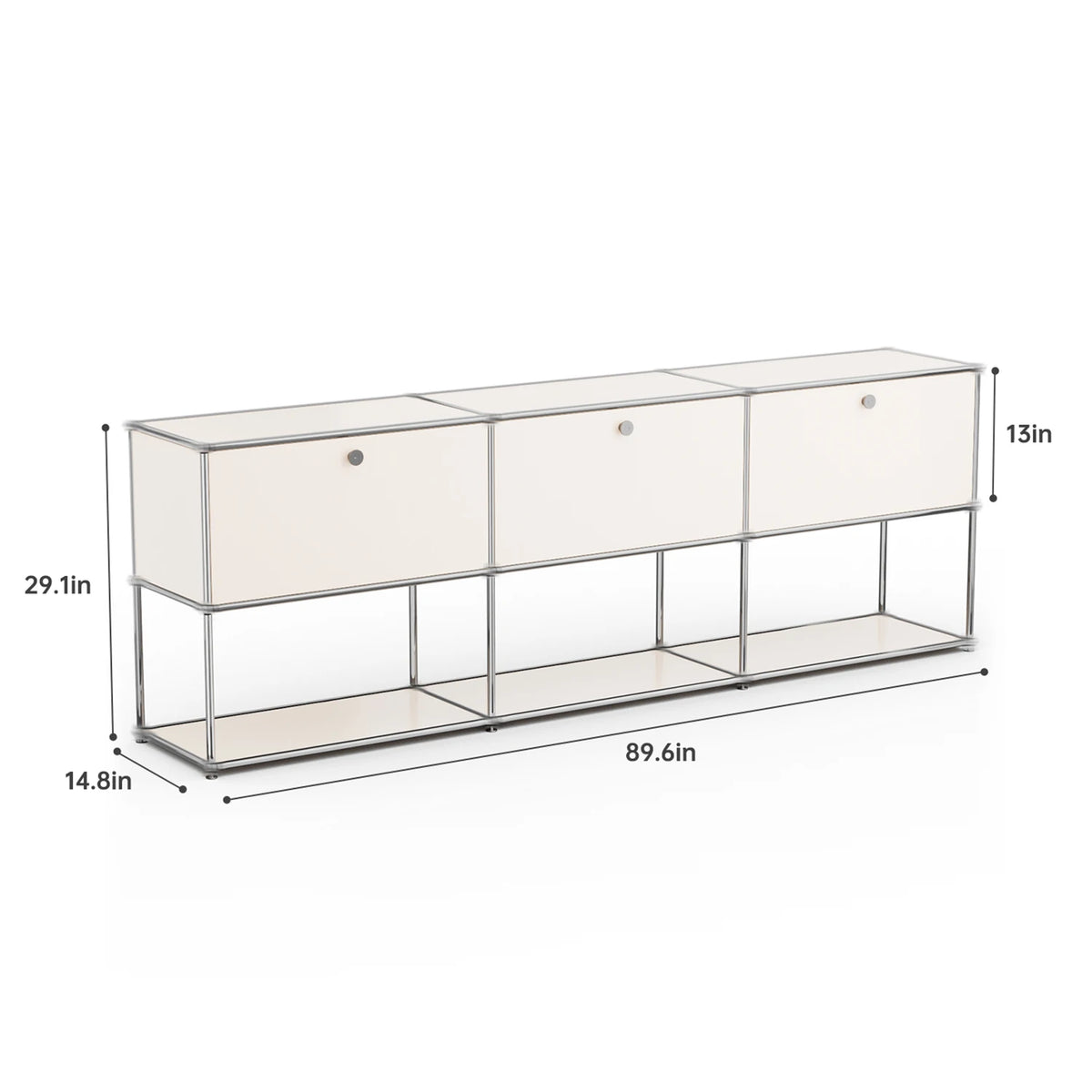Modern Stainless Steel Storage Cabinet TV Stand Organizer