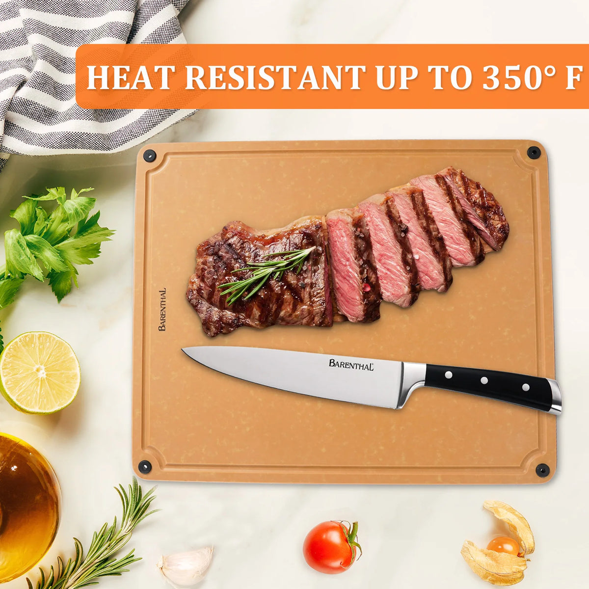 Barenthal Pine Wood Cutting Board With Antibacterial Juice Groove
