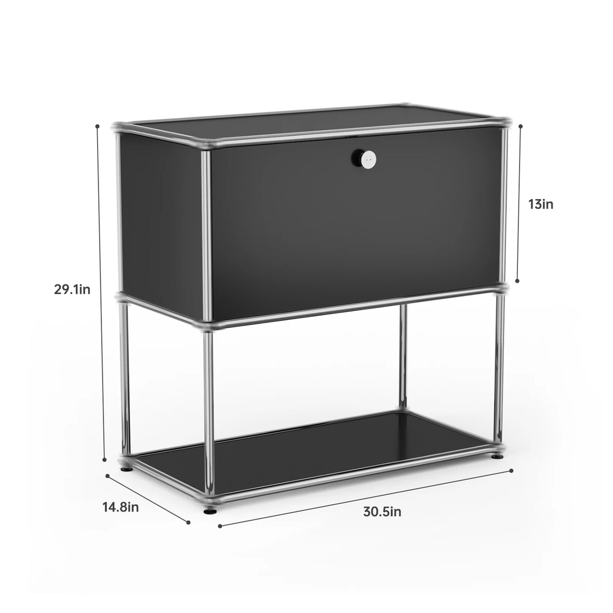 Modern Stainless Steel Storage Cabinet TV Stand Organizer