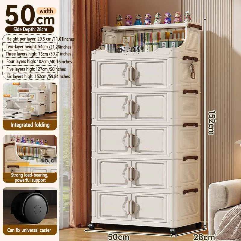 Plastic Foldable Multi Tier Toy Storage Rack Stand