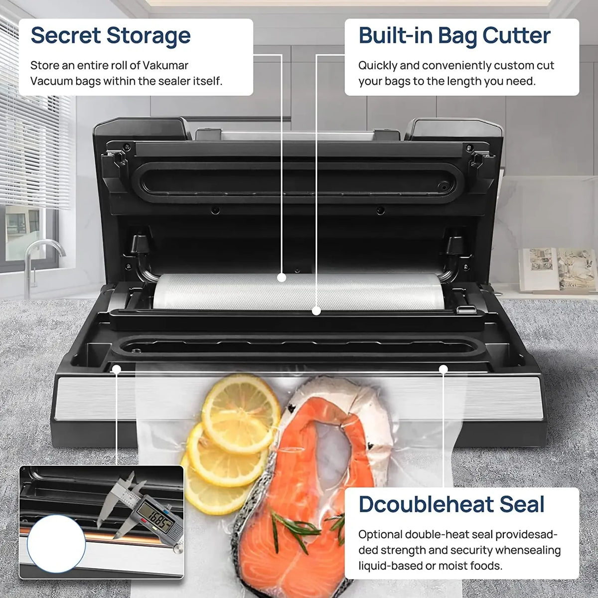 Vakumar Automatic Commercial Kitchen Food Vacuum Sealer Packaging Machine