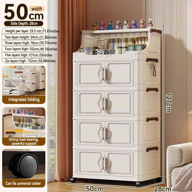 Plastic Foldable Multi Tier Toy Storage Rack Stand