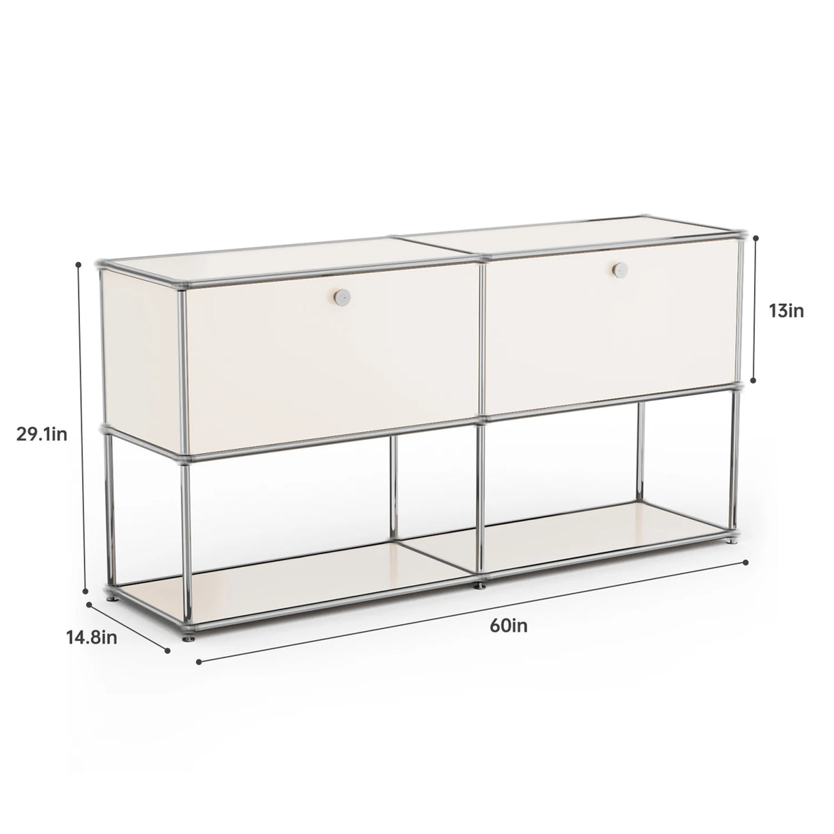Modern Stainless Steel Storage Cabinet TV Stand Organizer