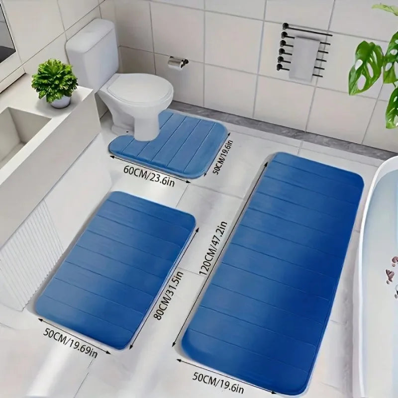 Memory Foam Bath Rug Non Slip Quick Dry Bathroom Mats