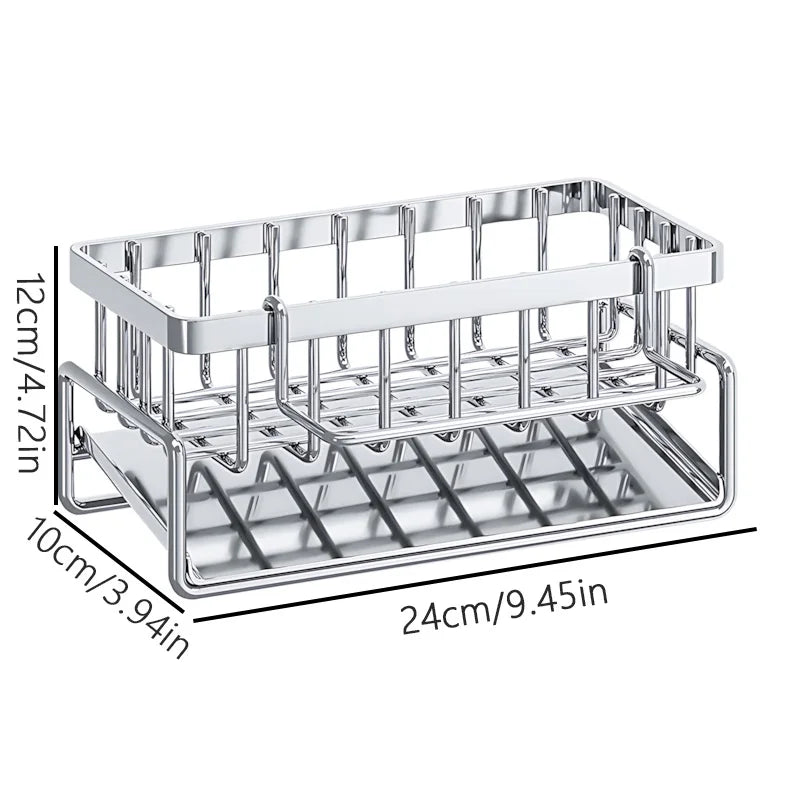 Stainless Steel Kitchen Sink Organizer For Cleaning Supplies