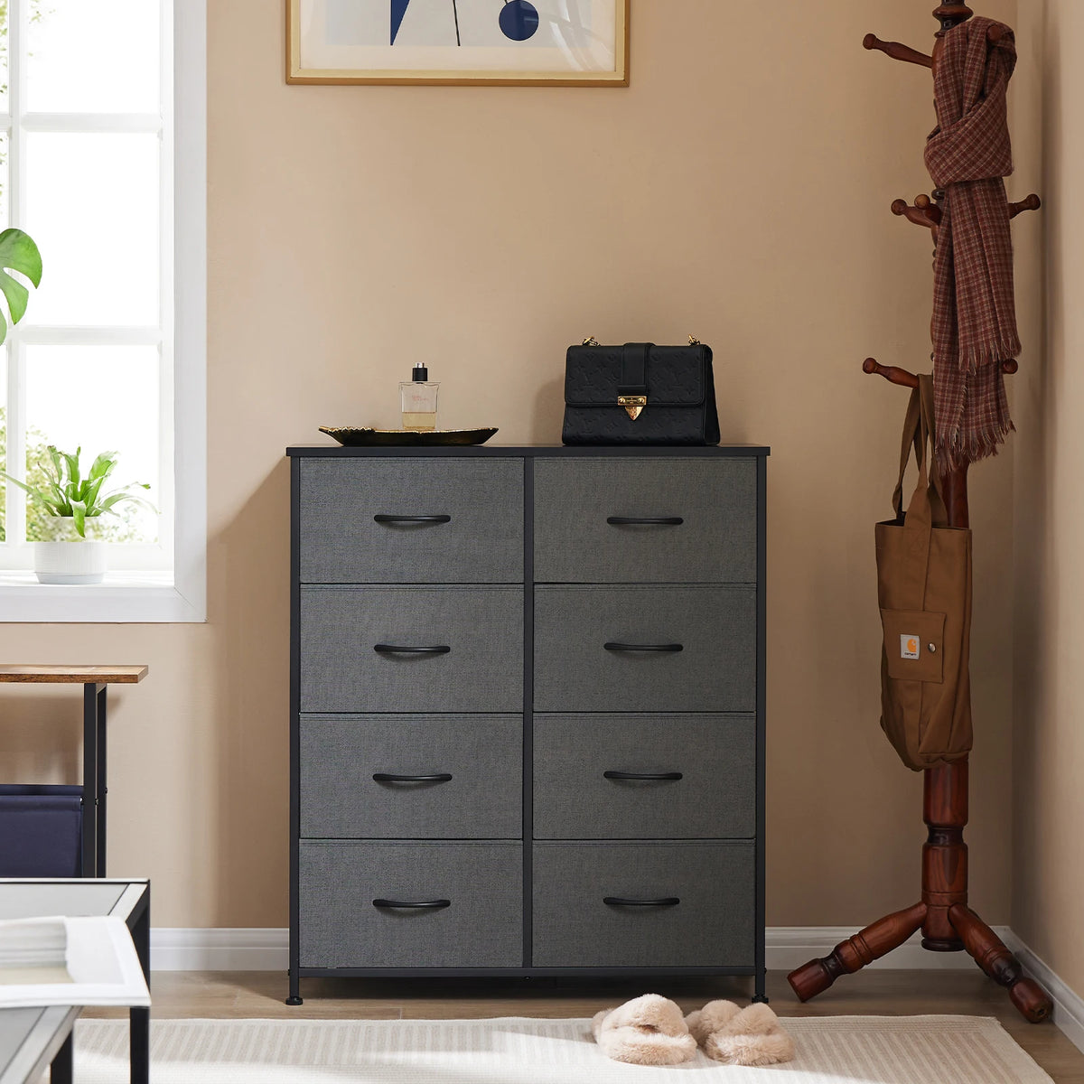 MCQ Modern 8 Drawer Living Room Storage Dresser Cabinet