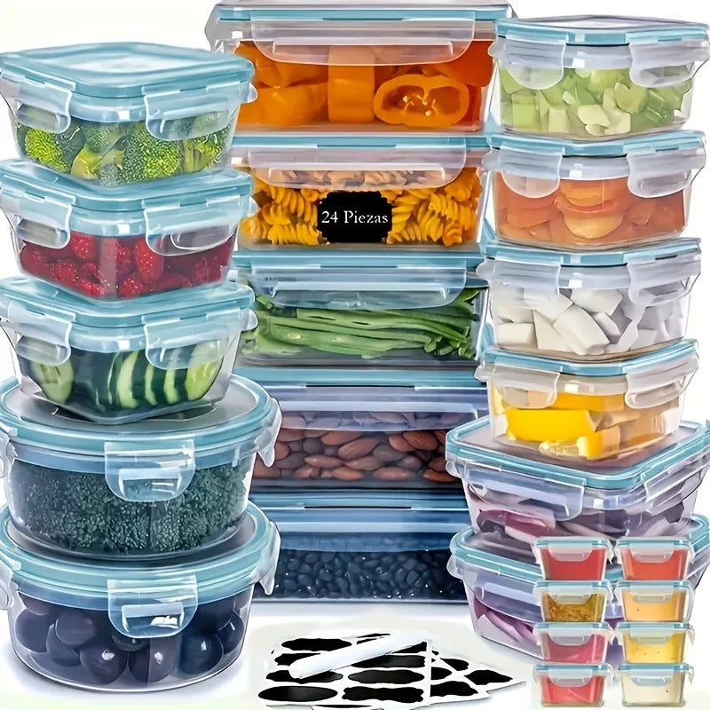 Airtight Stackable Food Storage Containers With Secure Lids