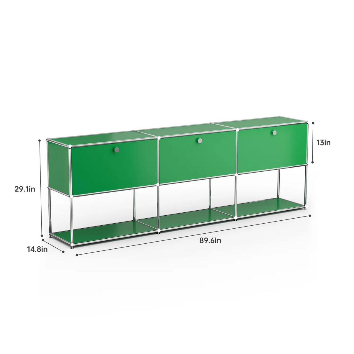 Modern Stainless Steel Storage Cabinet TV Stand Organizer