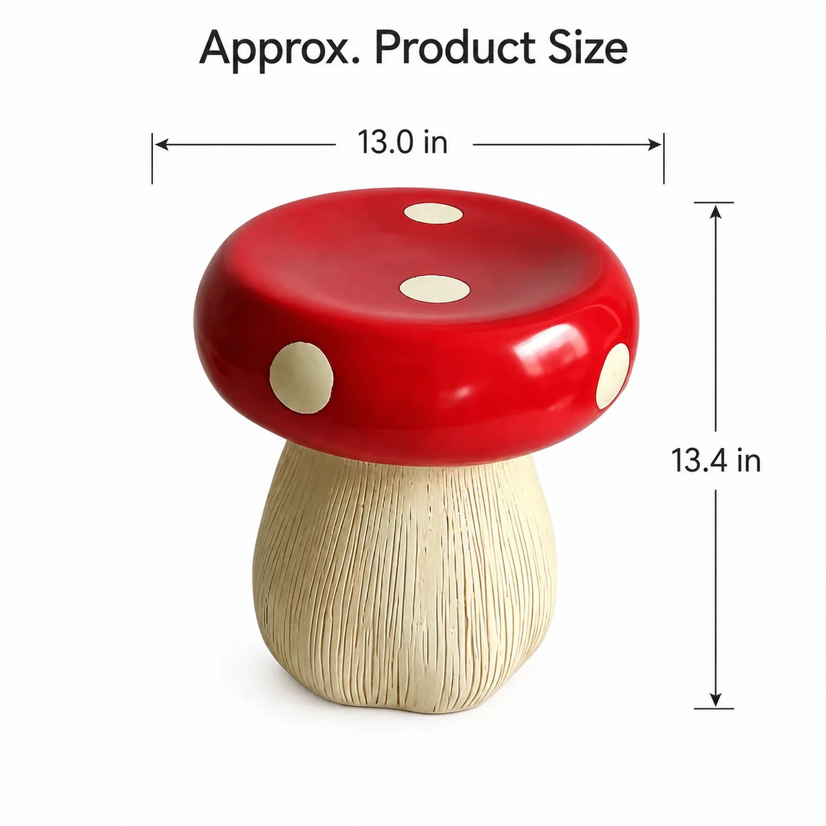 Decorative Resin Mushroom Garden Stool Patio Outdoor Seat