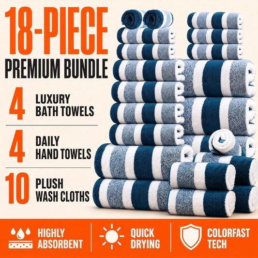 Quick Absorbent Plush Bathroom Towel Set For Home And Hotel