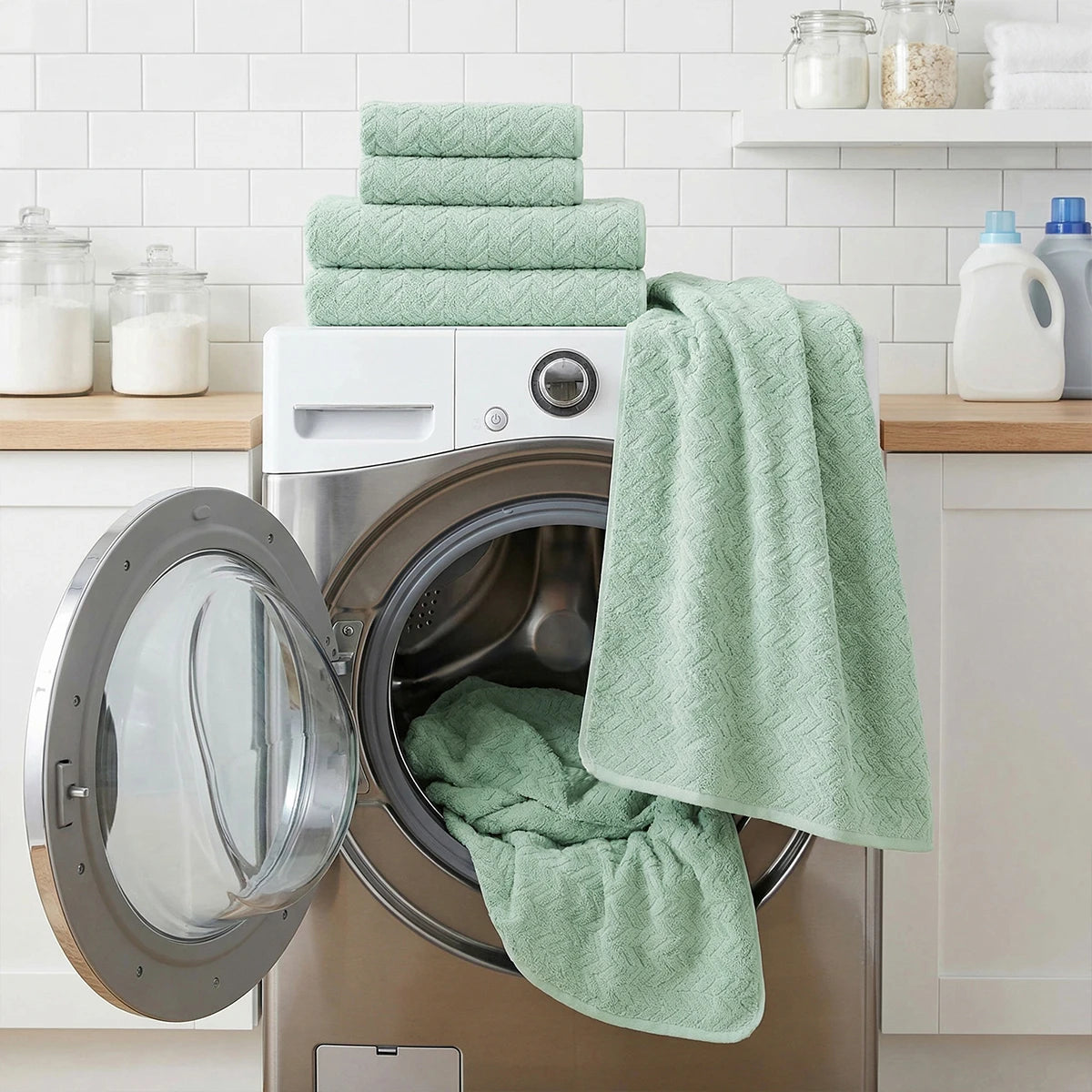 Premium 12 Piece Microfiber Bath Towel Set With High Absorbency