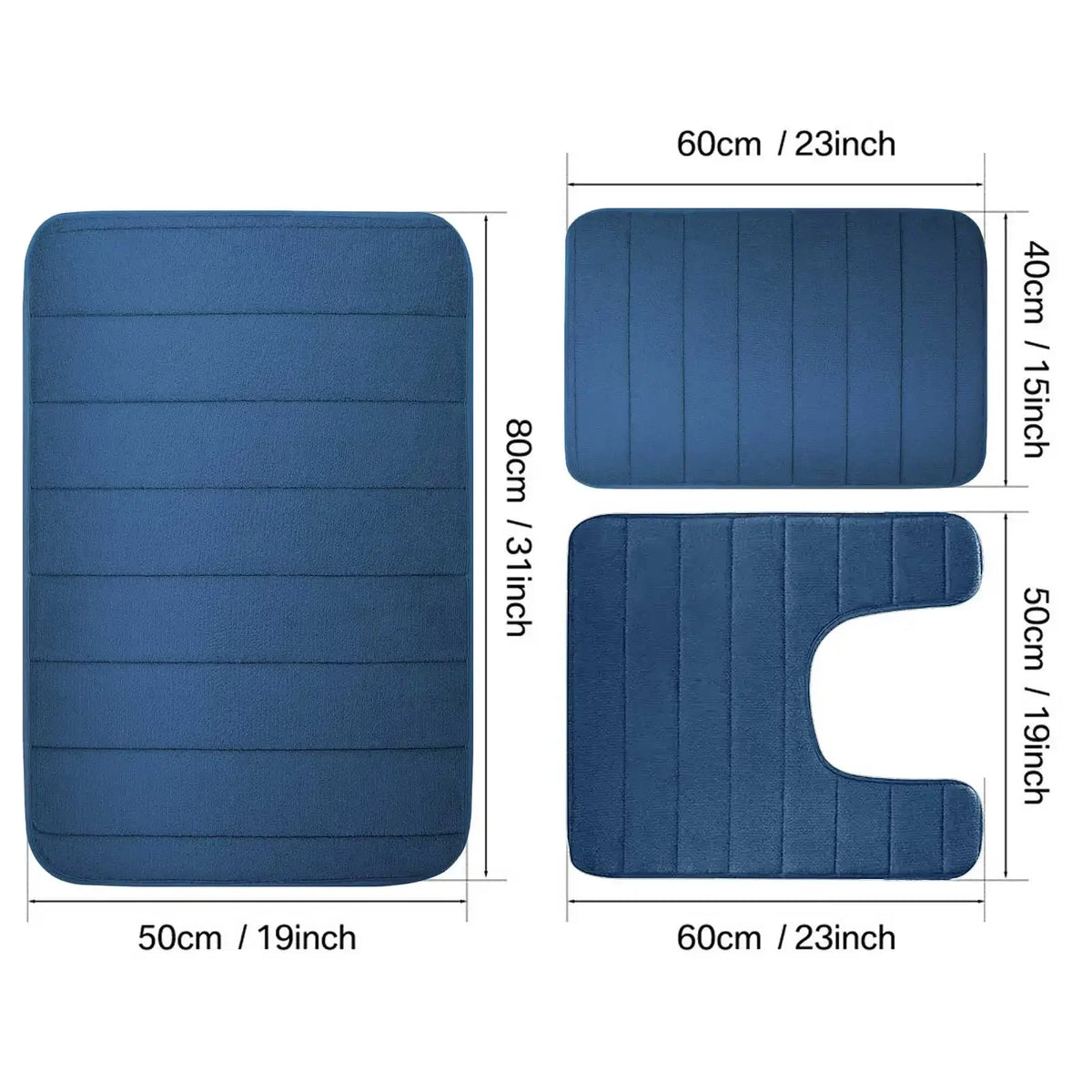 Memory Foam Bath Mat Non Slip Ultra Absorbent Cotton Rug Machine Washable