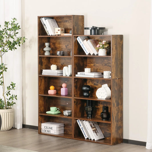 JHK Modern Wooden Bookcase For Home And Office Storage