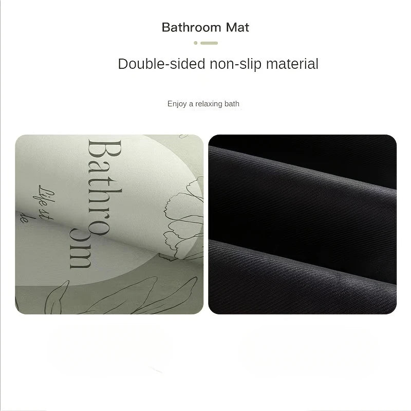 Square Non Slip Diatomaceous Earth Stone Bathroom Rug