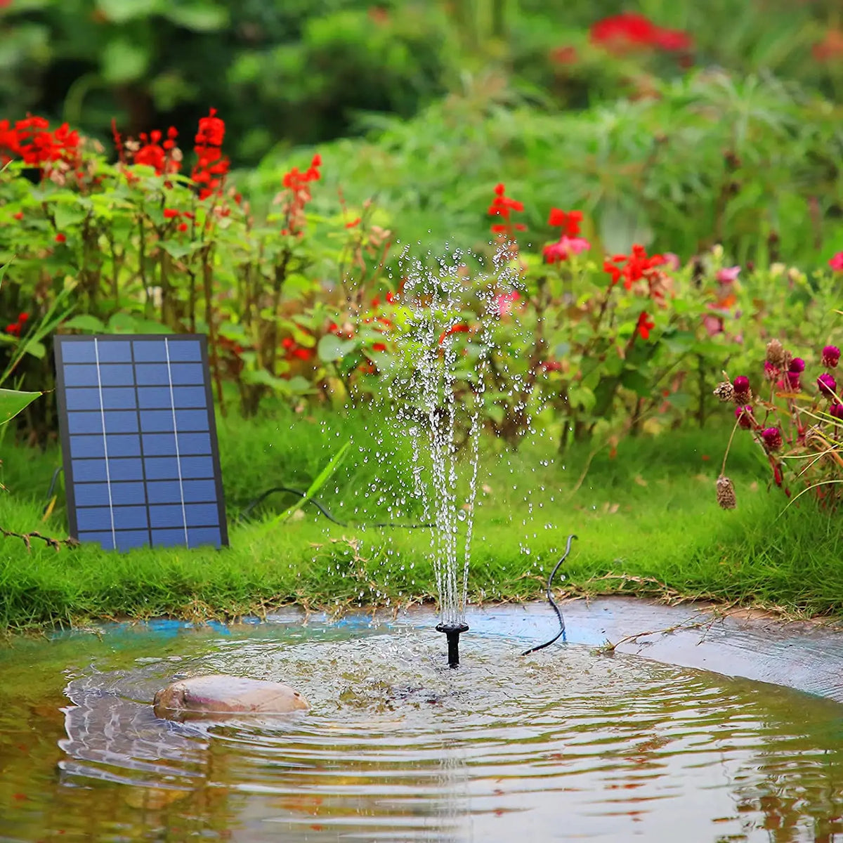 Solar Fountain Pump Kit For Outdoor Pond And Garden Decor