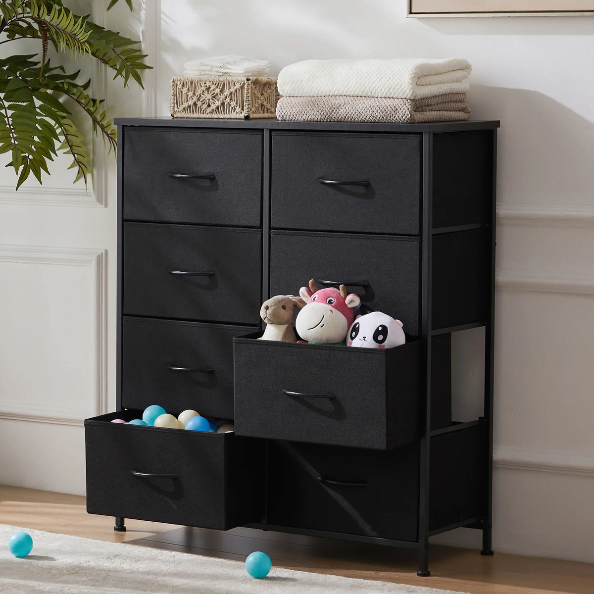 MCQ Modern 8 Drawer Living Room Storage Dresser Cabinet