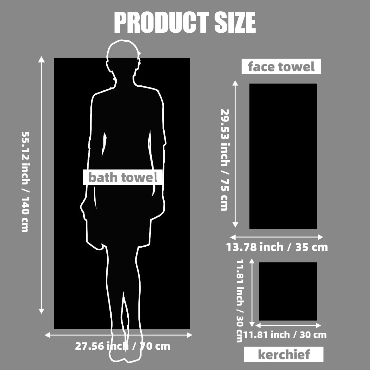Premium Bath Hand Face Towel Set Soft Absorbent Machine Washable