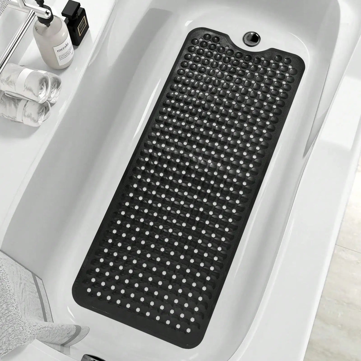 Soft Non Slip Bath Mat With Suction Cups For Bathrooms