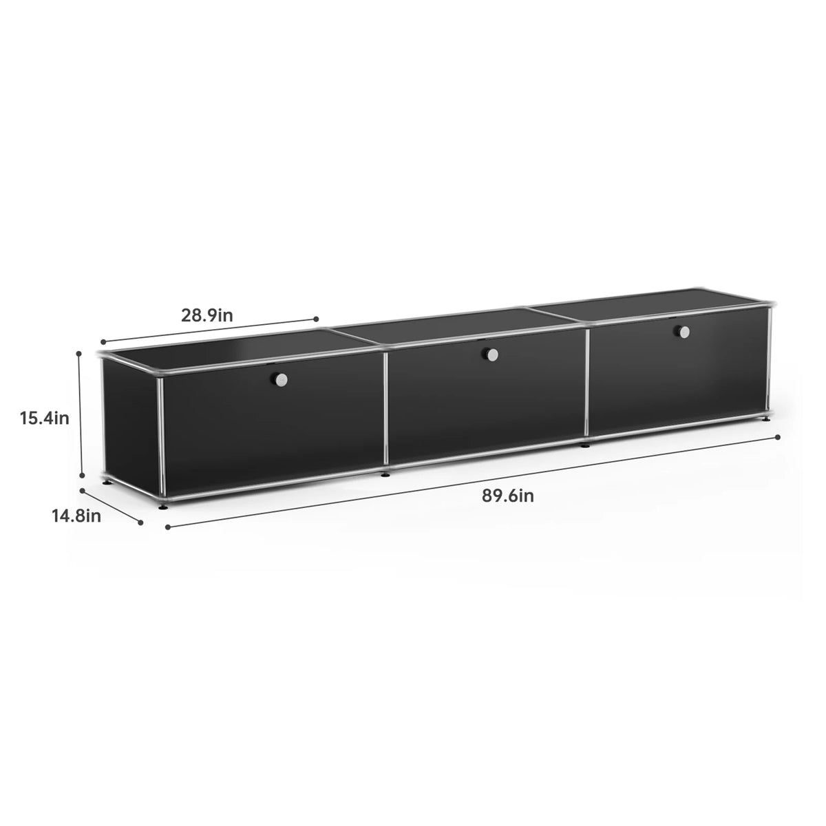 Modern Stainless Steel Storage Cabinet TV Stand Organizer