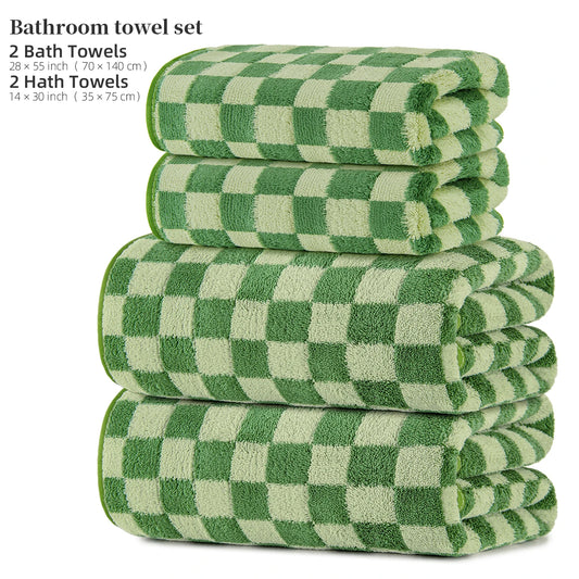 Premium Coral Fleece Towel Set Ultra Soft Absorbent Bath Linens