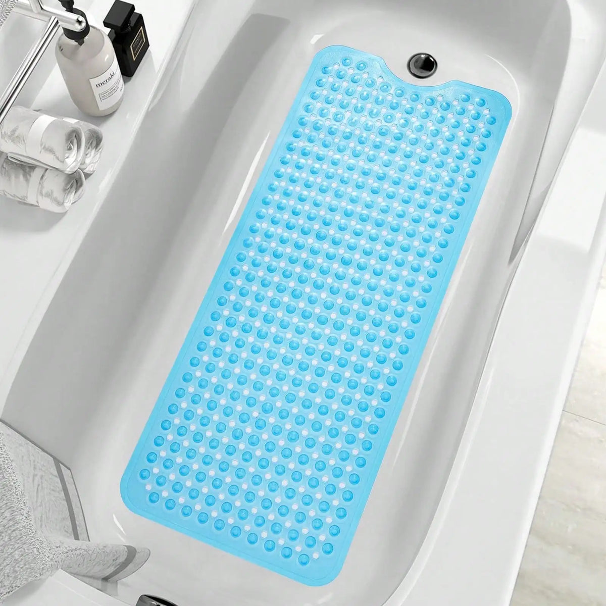 Soft Non Slip Bath Mat With Suction Cups For Bathrooms