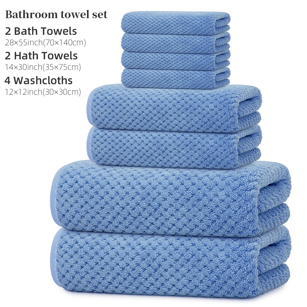 Premium Bath Hand Face Towel Set Soft Absorbent Machine Washable