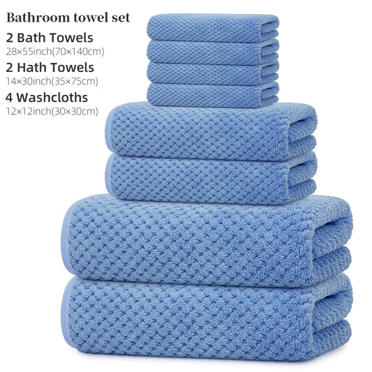 Premium Bath Hand Face Towel Set Soft Absorbent Machine Washable