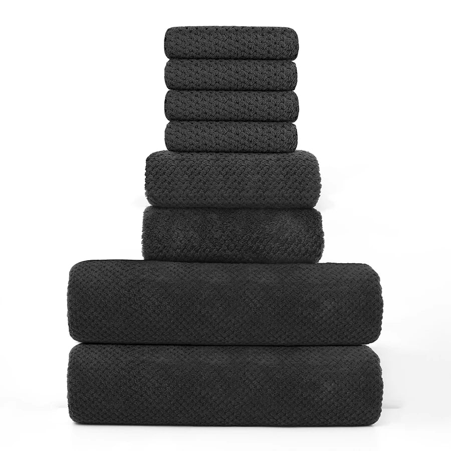 Premium Bath Hand Face Towel Set Soft Absorbent Machine Washable