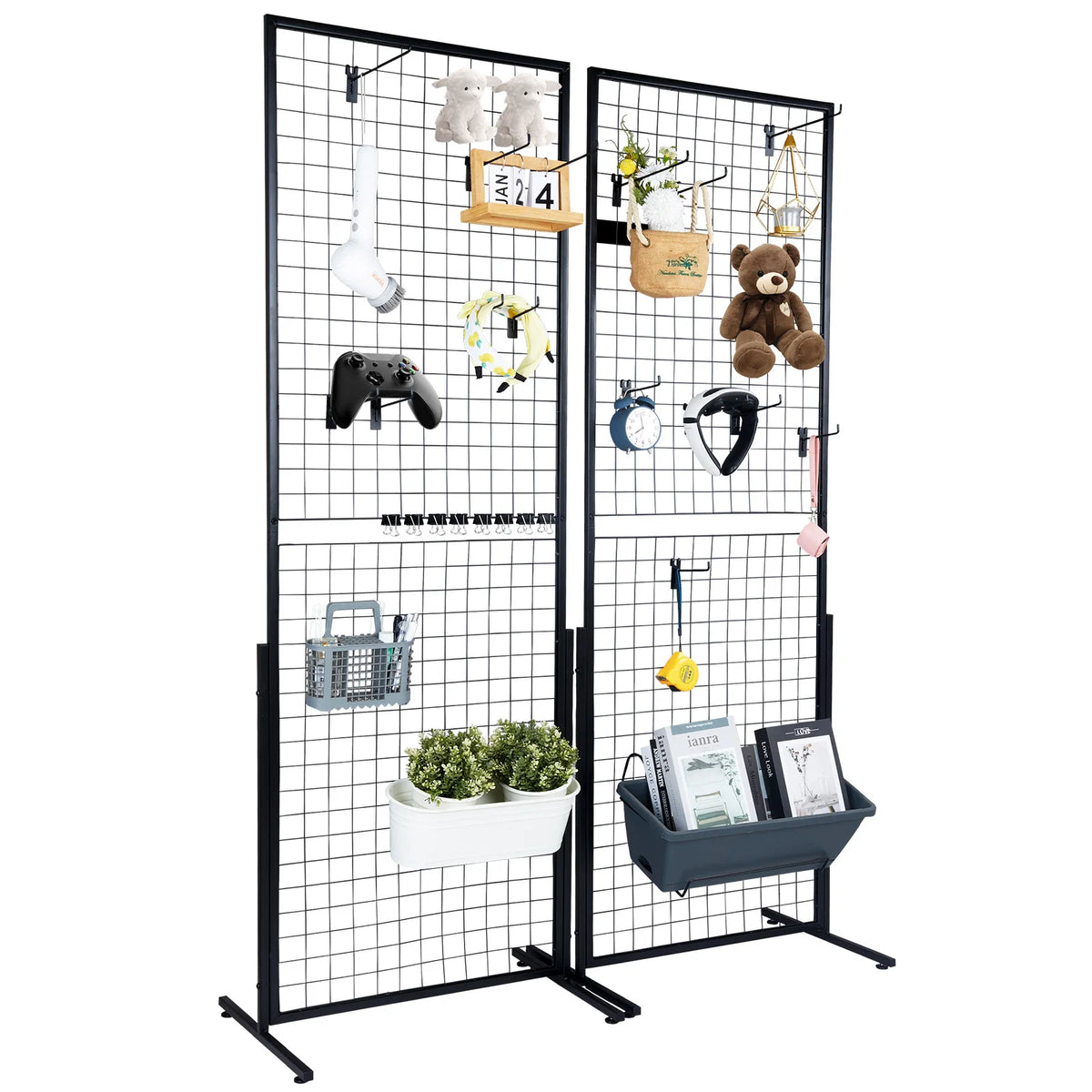 SucceBuy Grid Wall Panels Double Sided Gridwall Display Racks