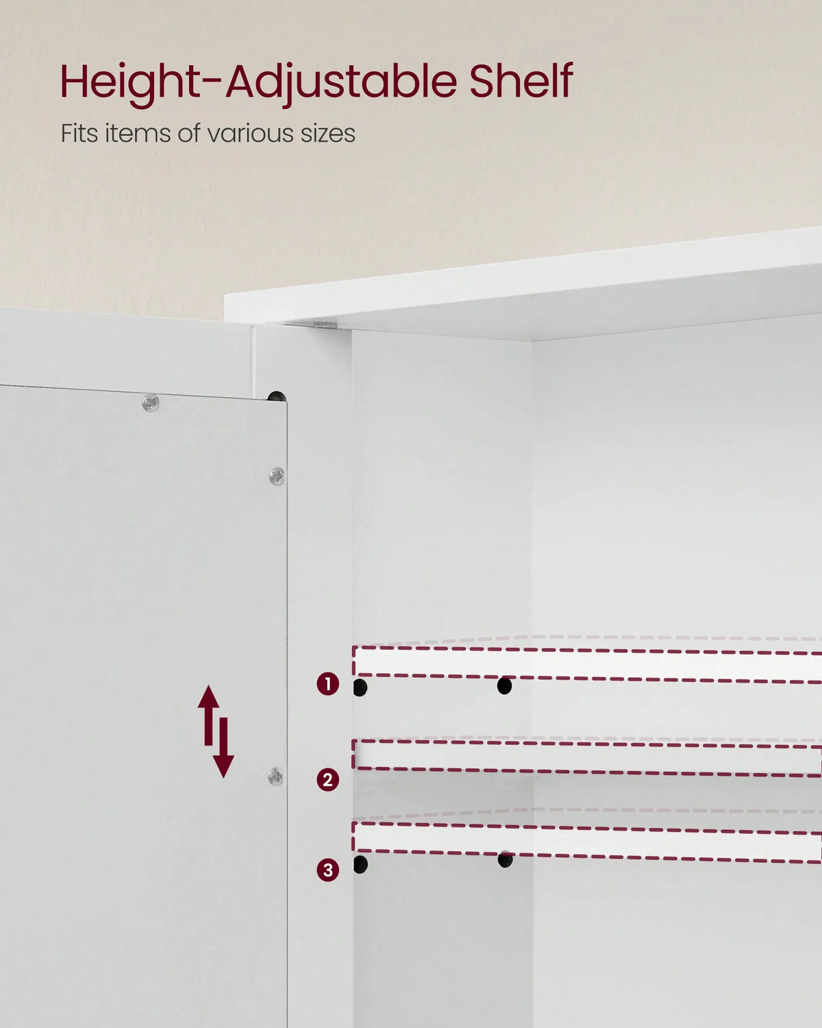 Wood Wall Mount Medicine Cabinet Mirrored Doors Adjustable Storage
