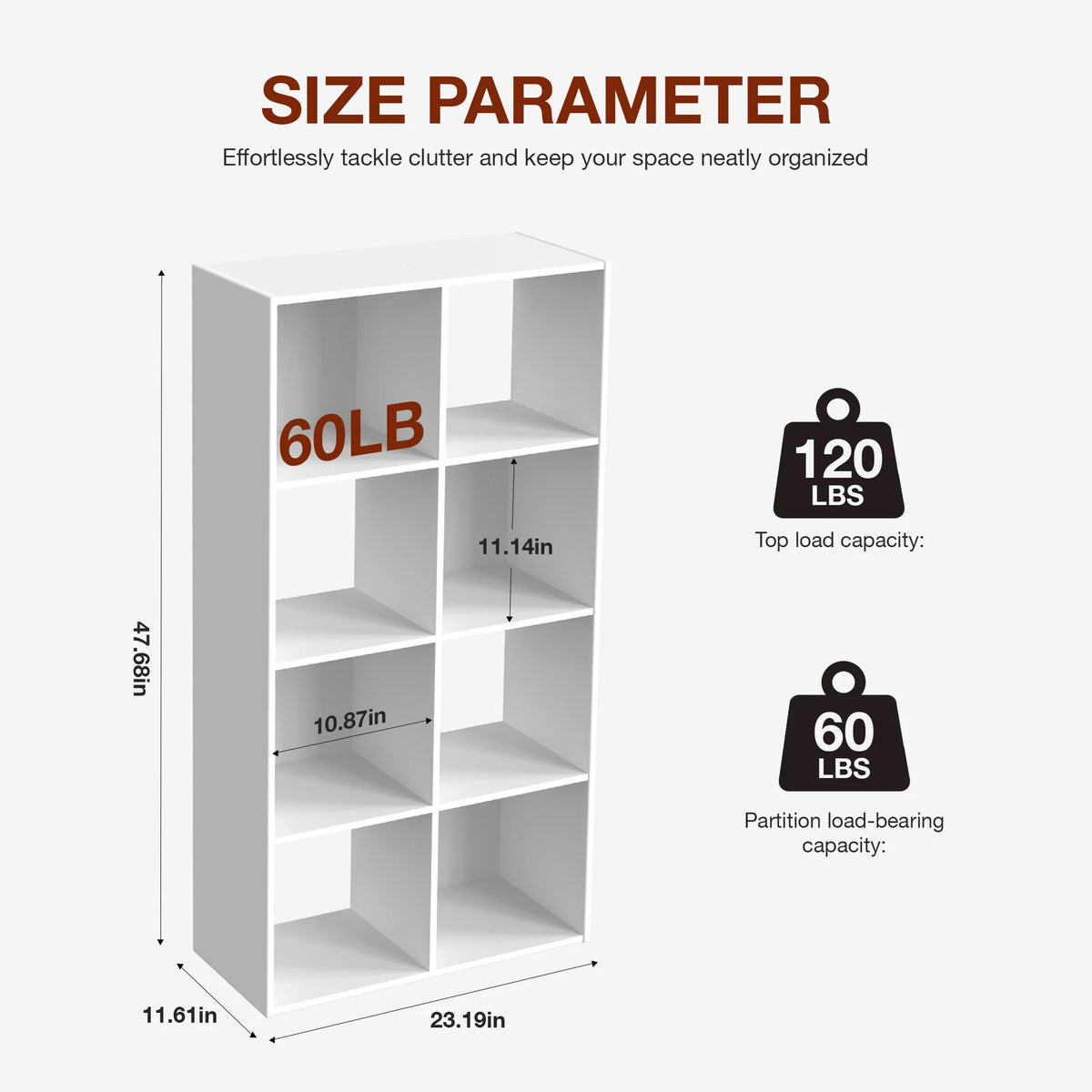 Jhk Modern Wooden 9 Cube Storage Organizer Bookcase