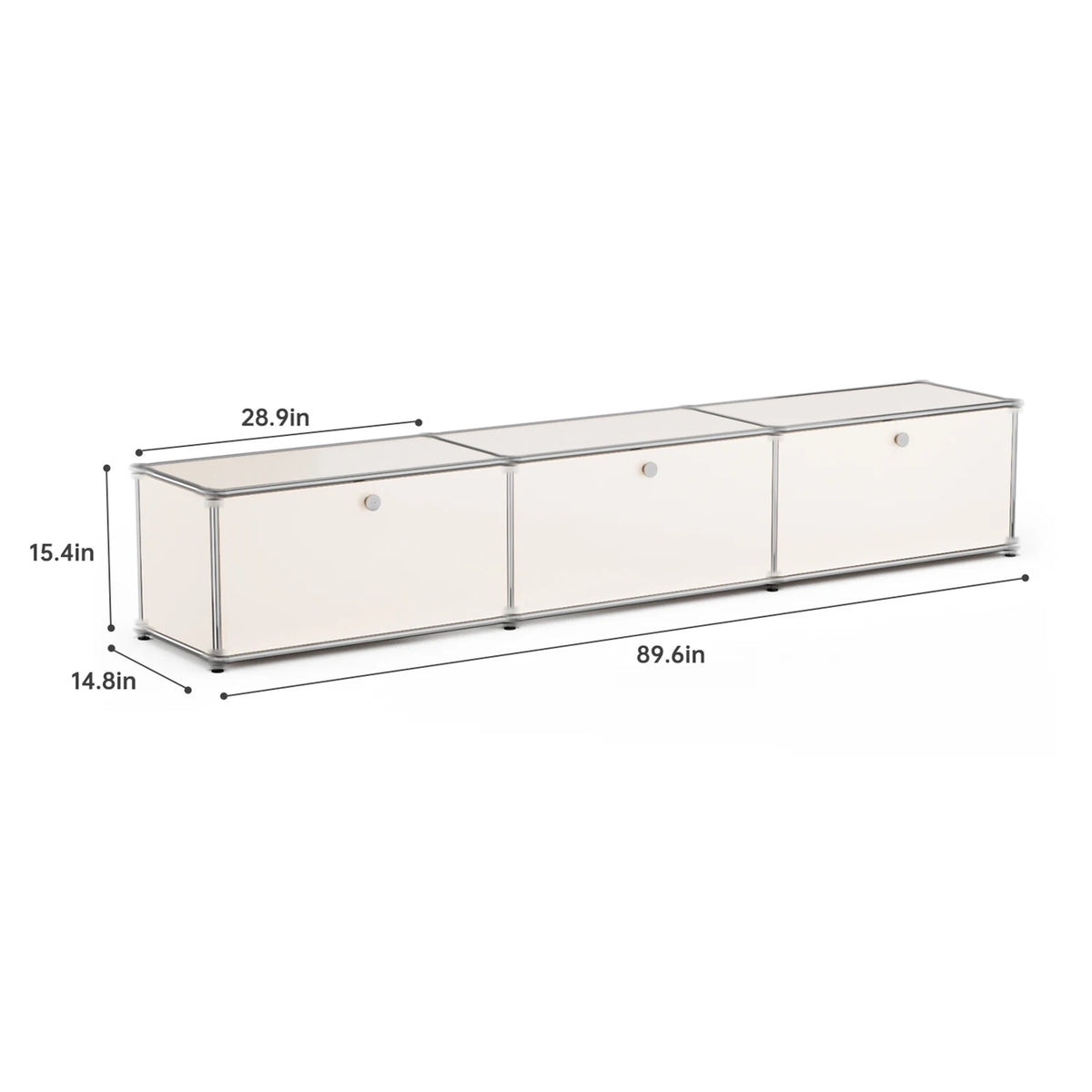 Modern Stainless Steel Storage Cabinet TV Stand Organizer