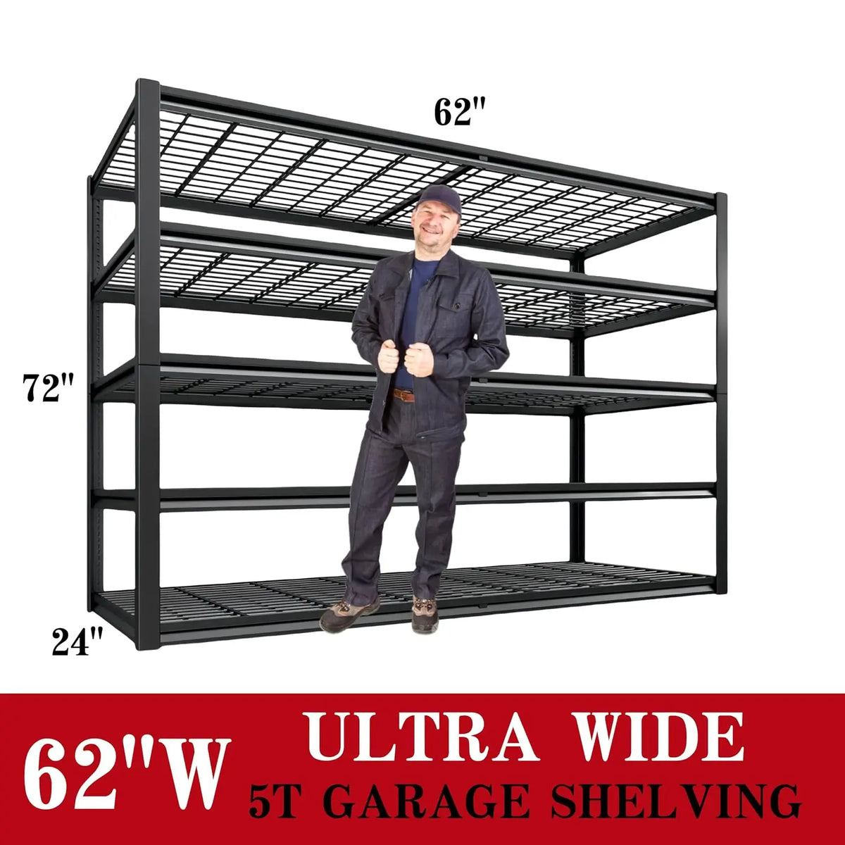 ZHILU Heavy Duty Garage Shelving 5000 Lbs Storage Racks