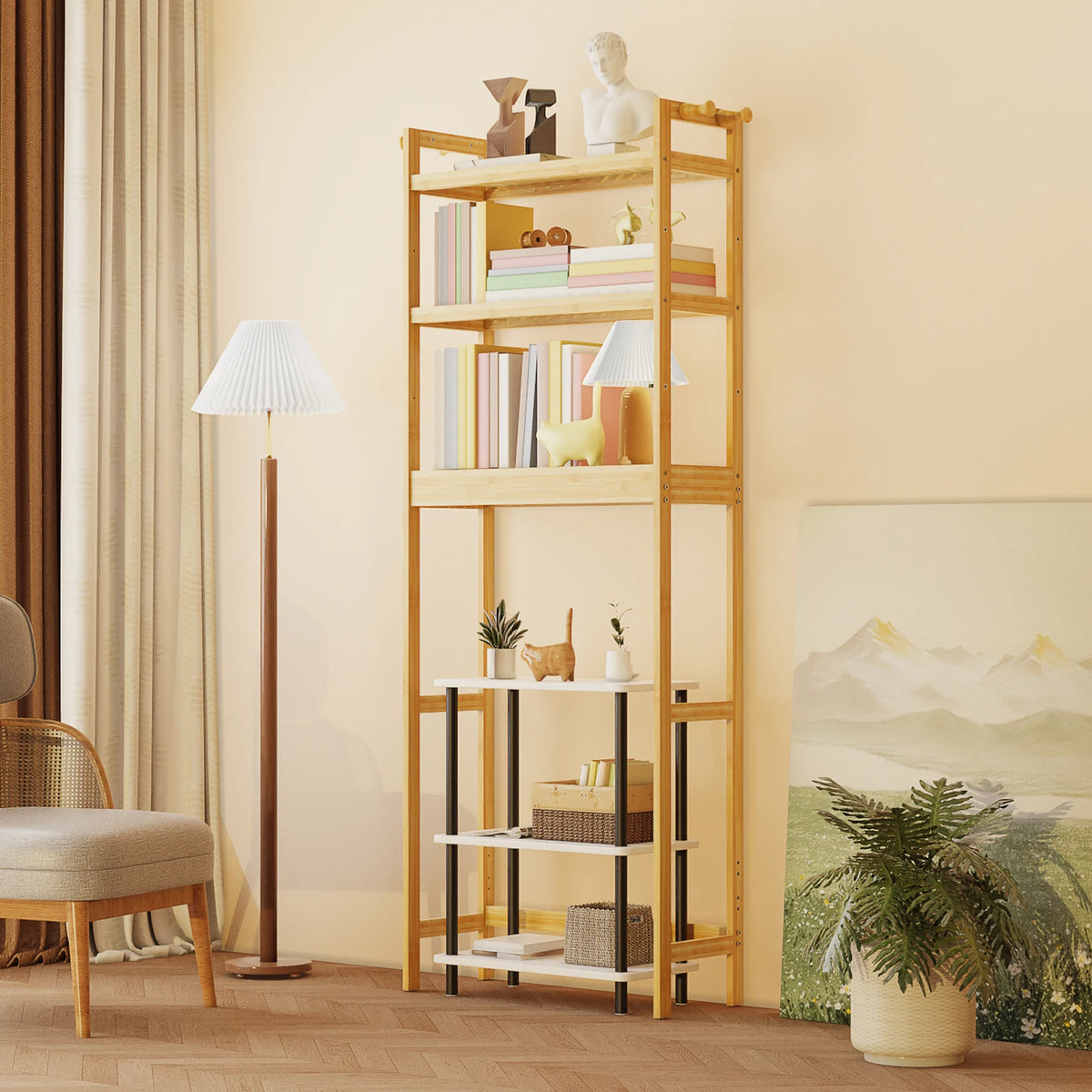 Bamboo Over Toilet Shelf Triple Tier Bathroom Storage Rack Organizer