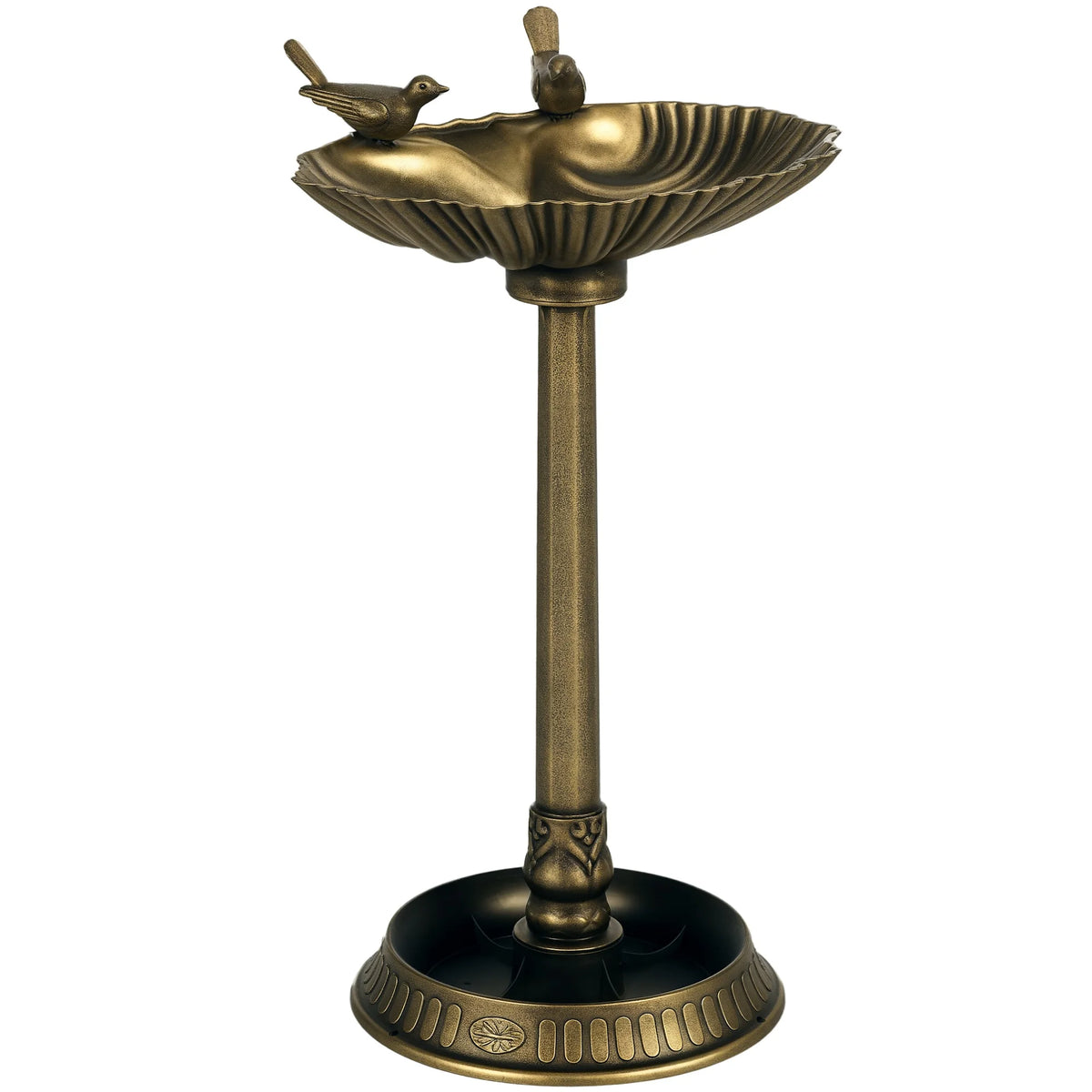 Outsunny Outdoor Bird Bath With Planter Pedestal And Bowl