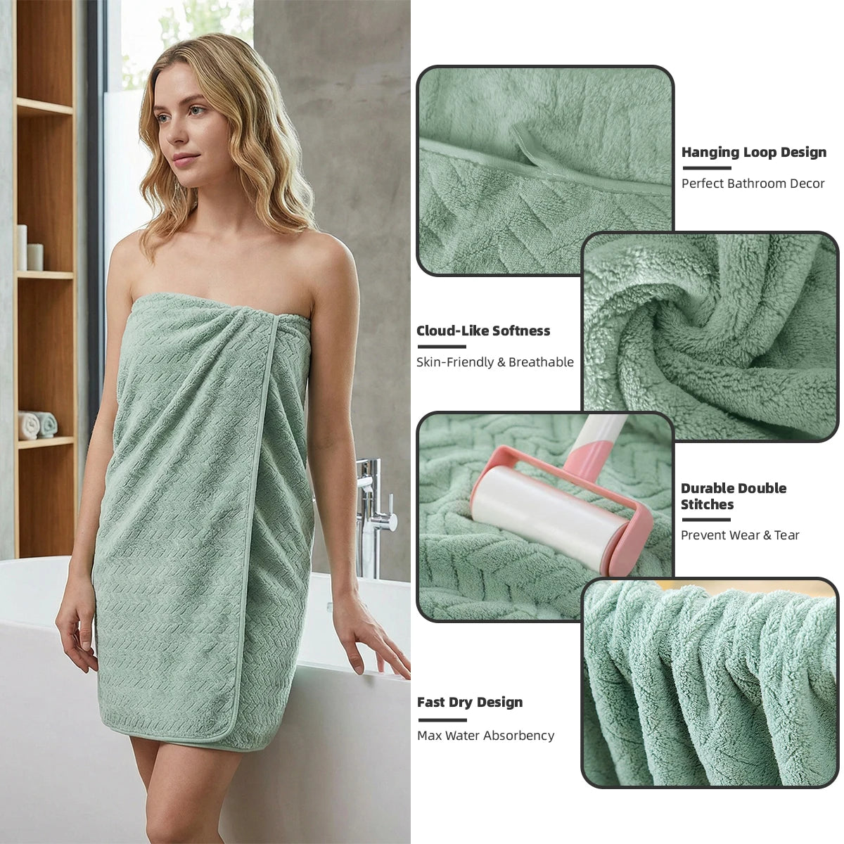 Premium 12 Piece Microfiber Bath Towel Set With High Absorbency