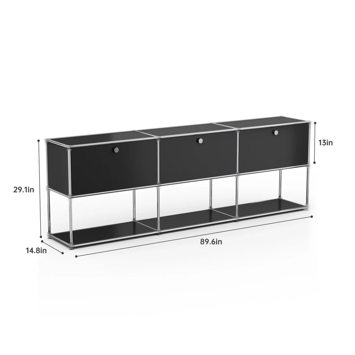 Modern Stainless Steel Storage Cabinet TV Stand Organizer