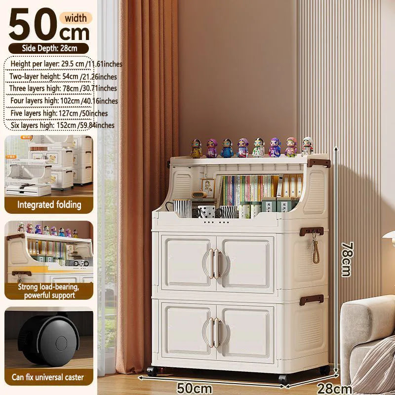 Plastic Foldable Multi Tier Toy Storage Rack Stand