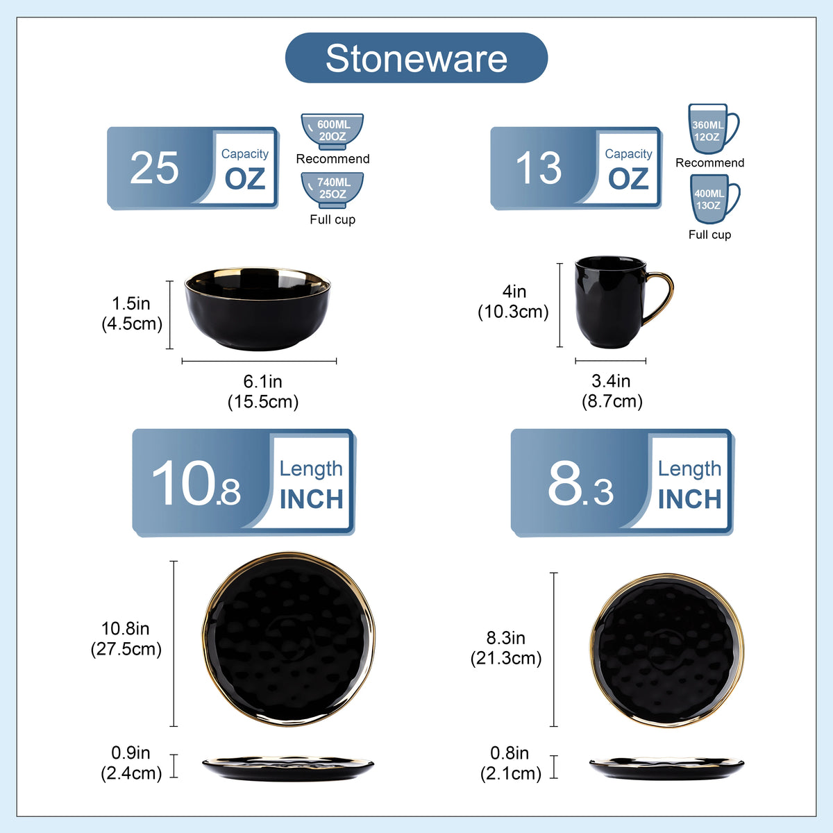MALACASA Porcelain Dinnerware Set Everyday Dining Collection