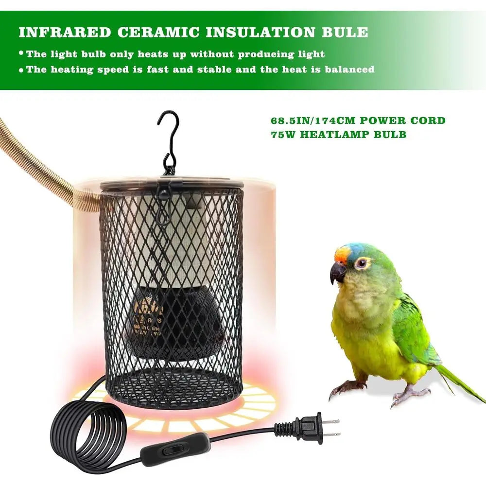 Traditional Wood Bird Nesting Box With Integrated Heat Lamp