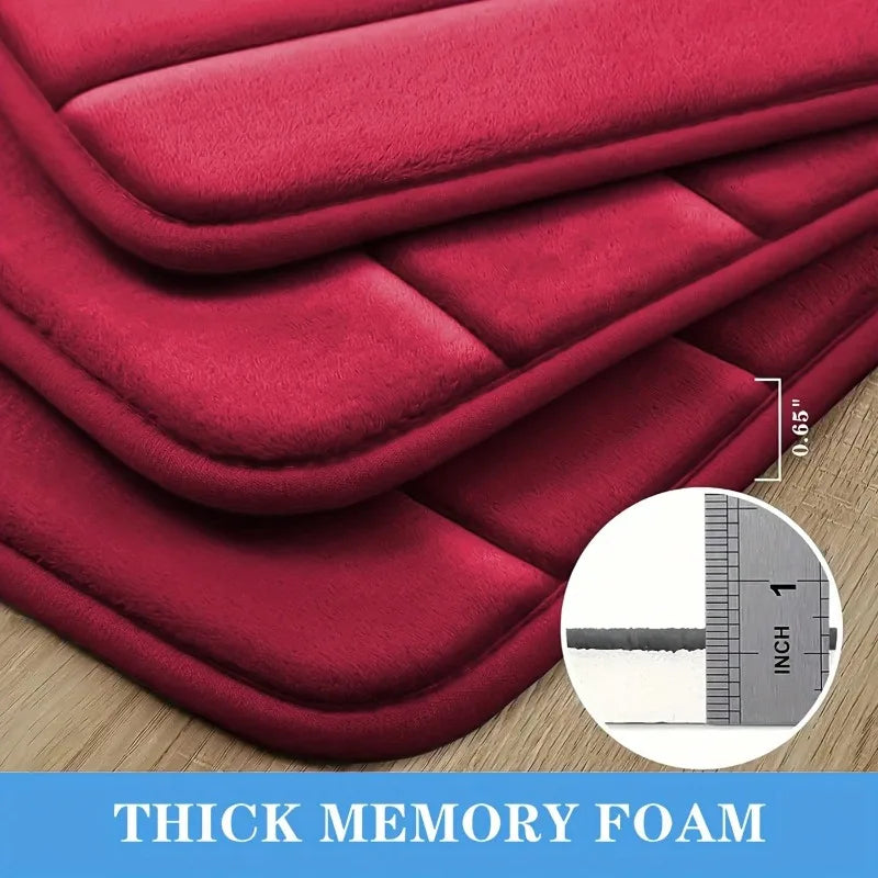 Memory Foam Bath Rug Non Slip Quick Dry Bathroom Mats