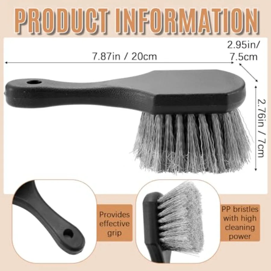 Durable Bird Bath Cleaning Brush With Stiff Bristled Plastic Handle