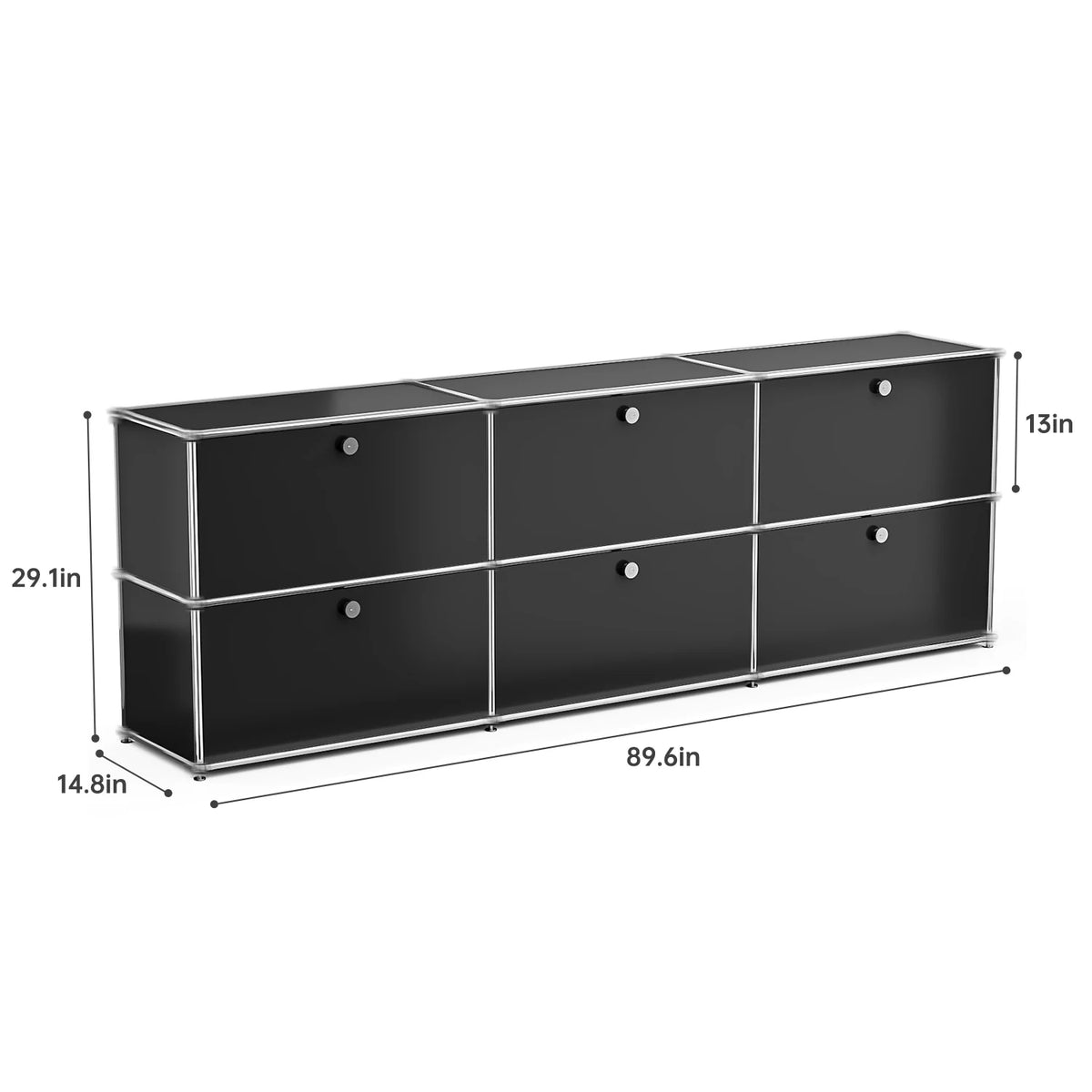 Modern Stainless Steel Storage Cabinet TV Stand Organizer