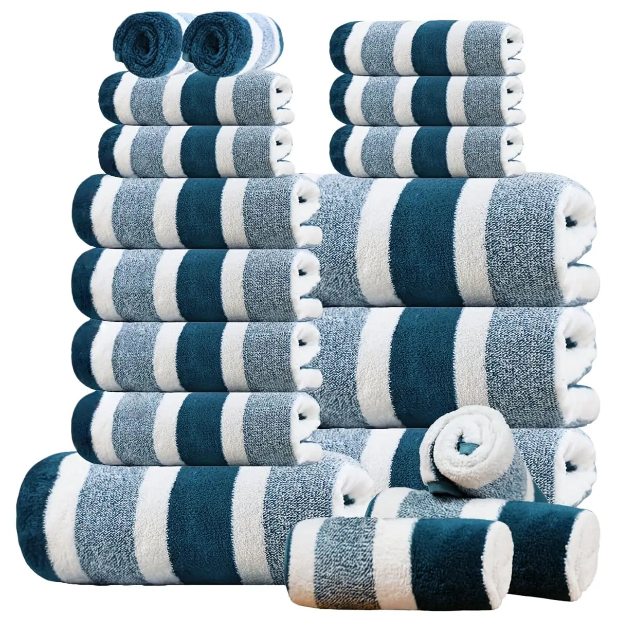 Quick Absorbent Plush Bathroom Towel Set For Home And Hotel
