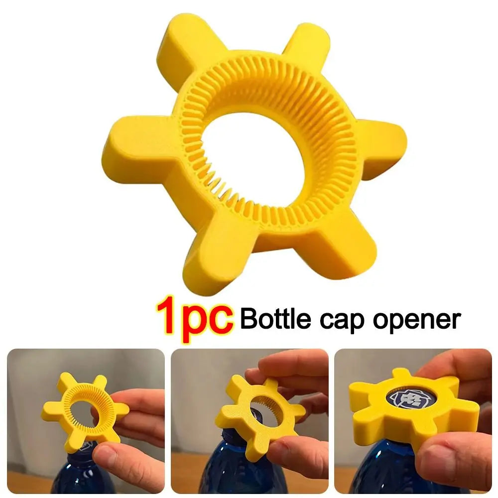 Portable Manual Rotary Bottle Cap Opener Stainless Steel Kitchen Tool