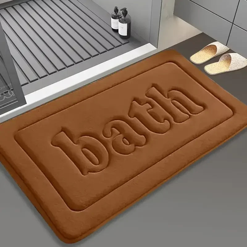 Bathroom Anti Slip PVC Floor Mat Water Absorbent Bath Rug